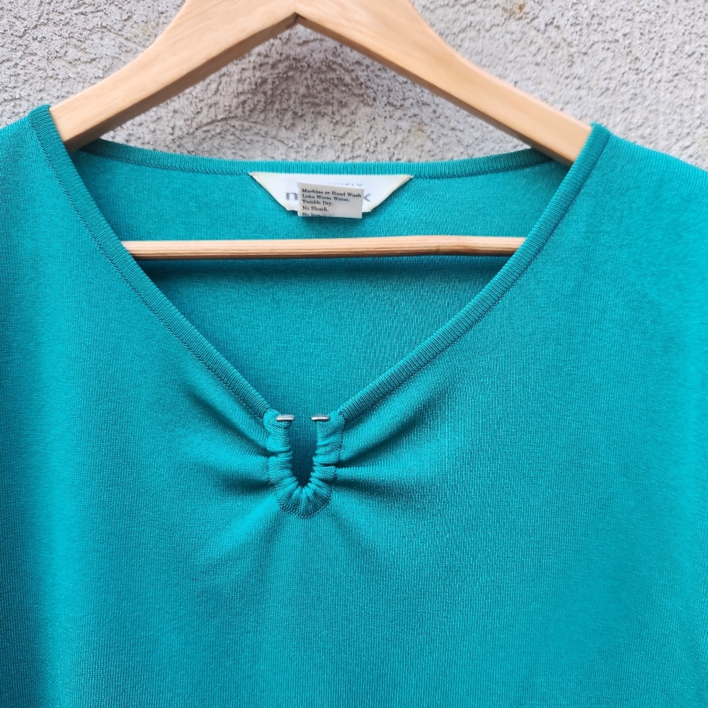 Exclusively Misook Women's Top Extra Large Teal C… - image 2